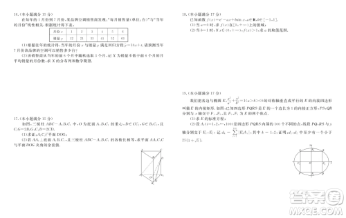 2025届新高三开学联考数学试题答案