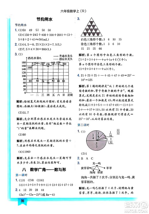 龙门书局2024年秋黄冈小状元作业本六年级数学上册人教版答案