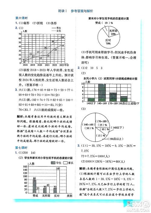 龙门书局2024年秋黄冈小状元作业本六年级数学上册北师大版答案