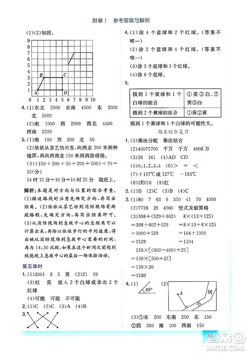 龙门书局2024年秋黄冈小状元作业本四年级数学上册北师大版广东专版答案 龙门书局2024年秋黄冈小状元作业本四年级数学上册北师大版广东专版答案