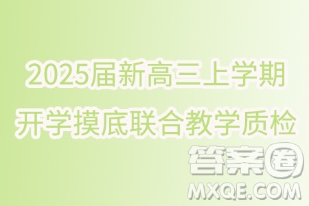 广东省部分学校2025届新高三上学期开学摸底联合教学质检数学试题答案 广东省部分学校2025届新高三上学期开学摸底联合教学质检数学试题答案