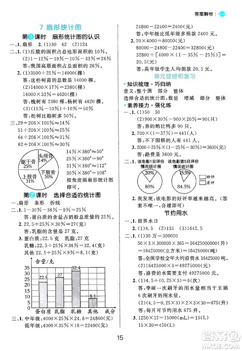 延边大学出版社2024年秋细解巧练六年级数学上册人教版答案