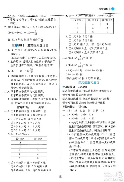 延边大学出版社2024年秋细解巧练五年级数学上册青岛版答案