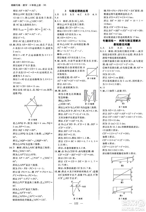 延边大学出版社2024年秋细解巧练八年级数学上册北师大版答案