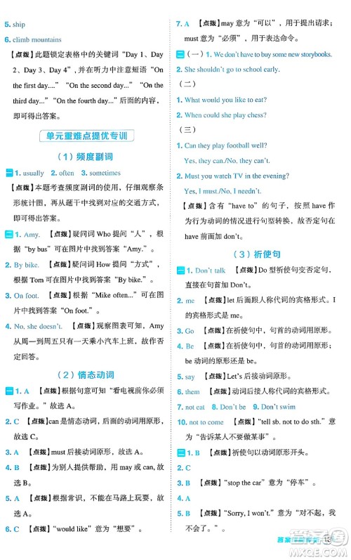 陕西师范大学出版总社有限公司2024年秋综合应用创新题典中点六年级英语上册人教PEP版河南专版答案 陕西师范大学出版总社有限公司2024年秋综合应用创新题典中点六年级英语上册人教PEP版河南专版答案