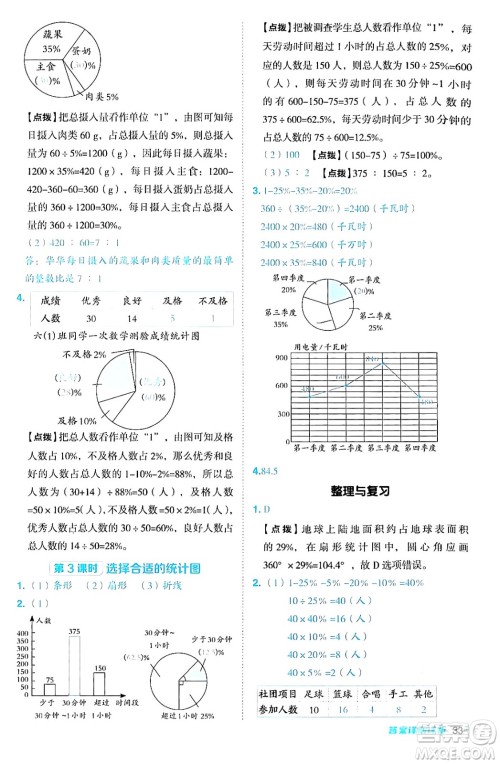 吉林教育出版社2024年秋综合应用创新题典中点六年级数学上册冀教版答案