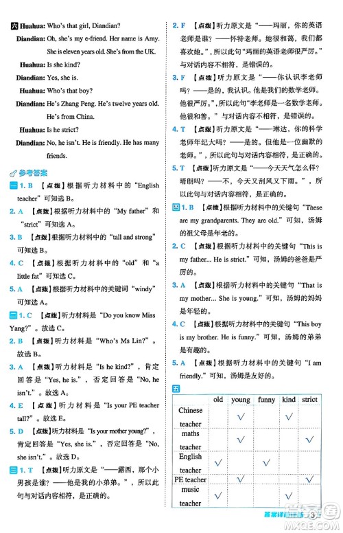 陕西师范大学出版总社有限公司2024年秋综合应用创新题典中点五年级英语上册人教PEP版答案