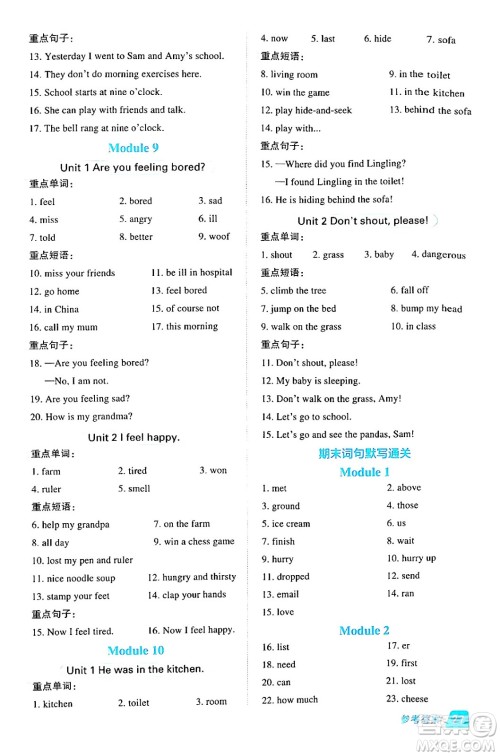 吉林教育出版社2024年秋综合应用创新题典中点五年级英语上册外研版三起点答案 吉林教育出版社2024年秋综合应用创新题典中点五年级英语上册外研版三起点答案