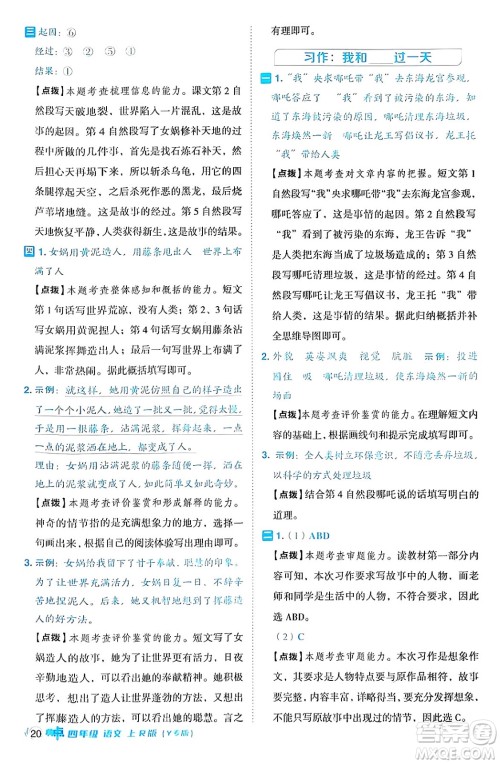 陕西师范大学出版总社有限公司2024年秋综合应用创新题典中点四年级语文上册人教版湖北专版答案 陕西师范大学出版总社有限公司2024年秋综合应用创新题典中点四年级语文上册人教版湖北专版答案