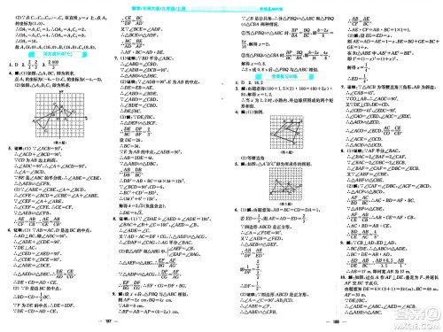 安徽教育出版社2024年秋新编基础训练九年级数学上册北师大版答案