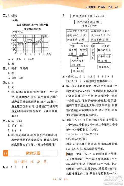 西安出版社2024年秋53天天练六年级数学上册冀教版答案