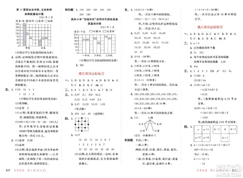 山东画报出版社2024年秋53天天练五年级数学上册苏教版答案