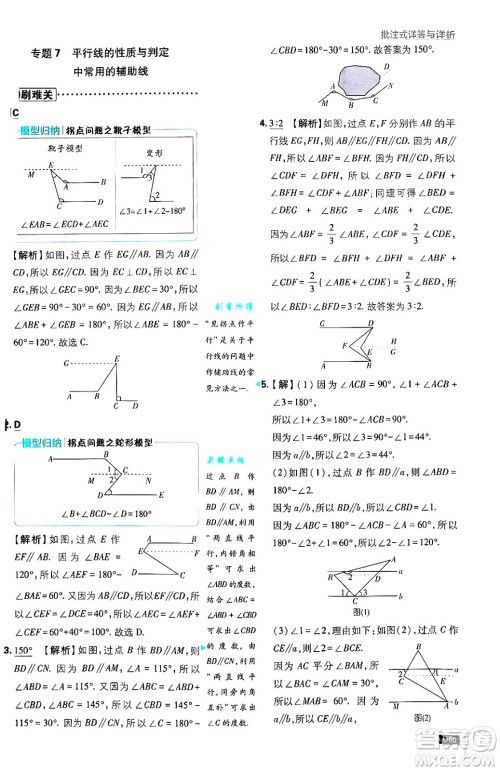 开明出版社2025届初中必刷题拔尖提优训练七年级数学上册华师版答案 开明出版社2025届初中必刷题拔尖提优训练七年级数学上册华师版答案