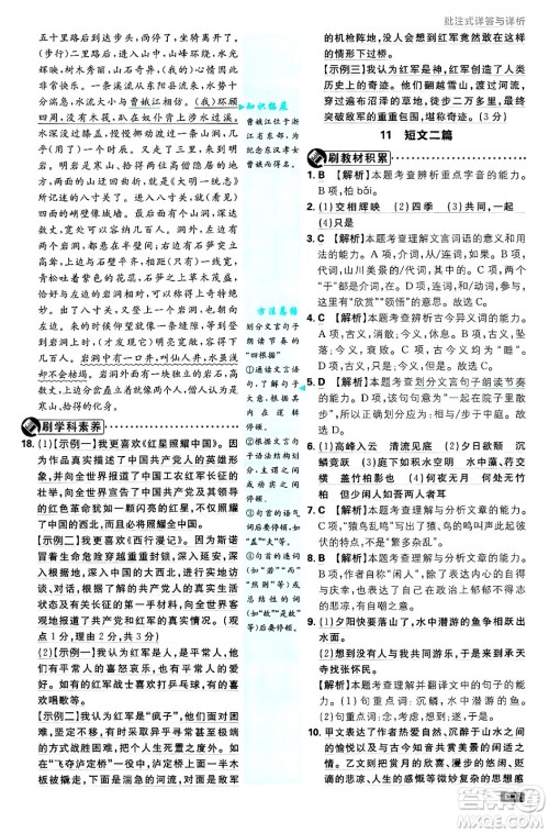 开明出版社2025届初中必刷题拔尖提优训练八年级语文上册人教版答案 开明出版社2025届初中必刷题拔尖提优训练八年级语文上册人教版答案