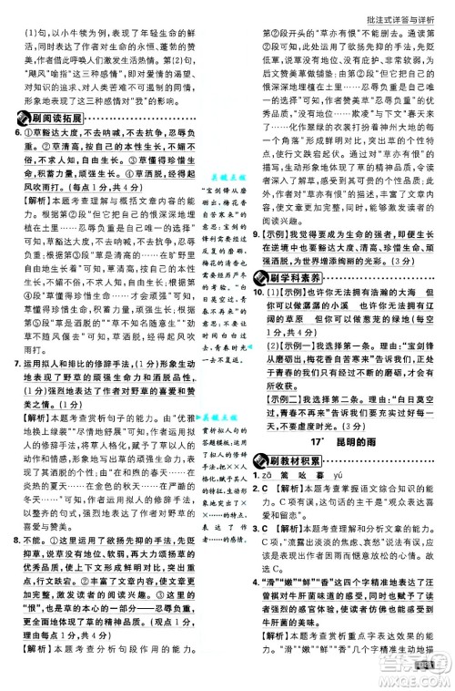 开明出版社2025届初中必刷题拔尖提优训练八年级语文上册人教版答案 开明出版社2025届初中必刷题拔尖提优训练八年级语文上册人教版答案