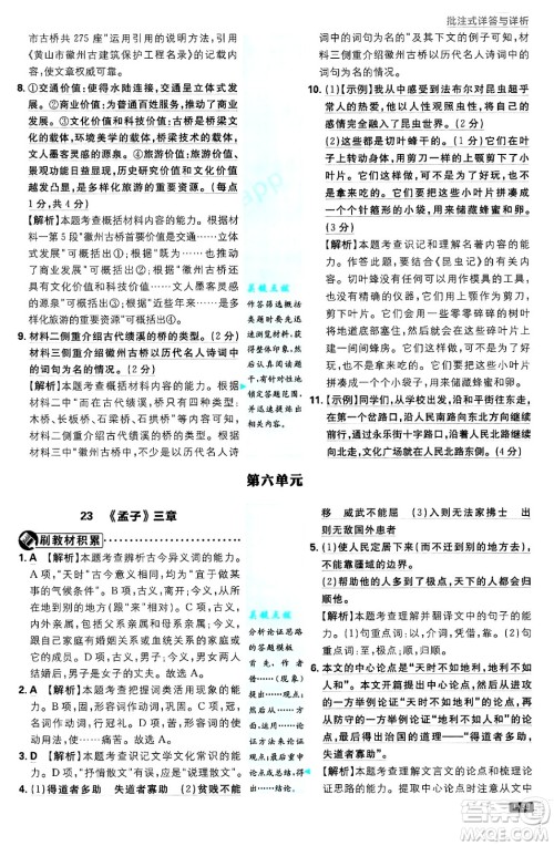 开明出版社2025届初中必刷题拔尖提优训练八年级语文上册人教版答案 开明出版社2025届初中必刷题拔尖提优训练八年级语文上册人教版答案