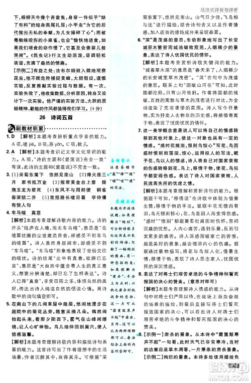 开明出版社2025届初中必刷题拔尖提优训练八年级语文上册人教版答案 开明出版社2025届初中必刷题拔尖提优训练八年级语文上册人教版答案