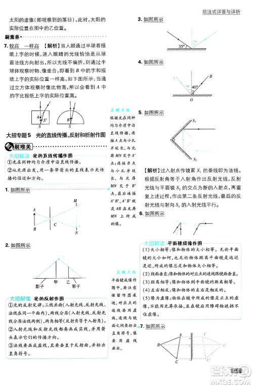 开明出版社2025届初中必刷题拔尖提优训练八年级物理上册沪科版答案