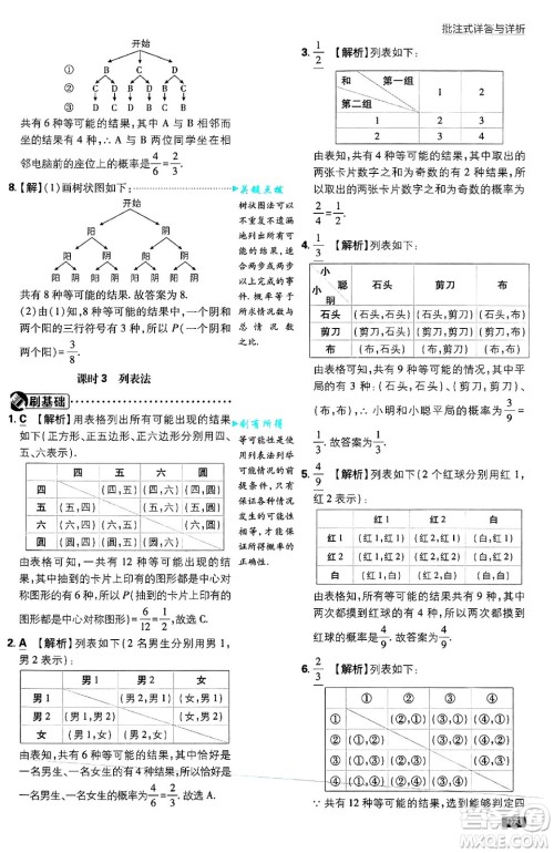 开明出版社2025届初中必刷题拔尖提优训练九年级数学上册苏科版答案