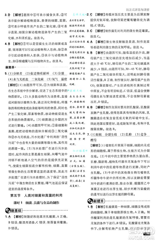 开明出版社2025届初中必刷题拔尖提优训练八年级生物上册人教版答案 开明出版社2025届初中必刷题拔尖提优训练八年级生物上册人教版答案