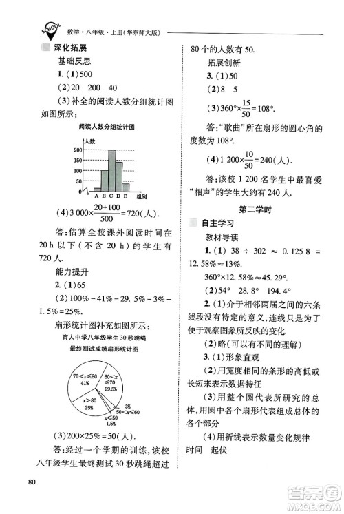 山西教育出版社2024年秋新课程问题解决导学方案八年级数学上册华师版答案