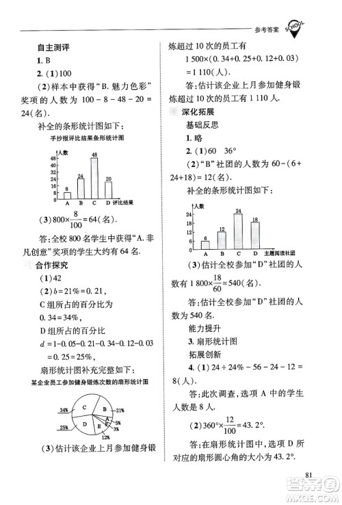 山西教育出版社2024年秋新课程问题解决导学方案八年级数学上册华师版答案