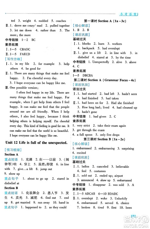 人民教育出版社2025年秋绩优学案九年级英语全一册人教版答案 人民教育出版社2025年秋绩优学案九年级英语全一册人教版答案