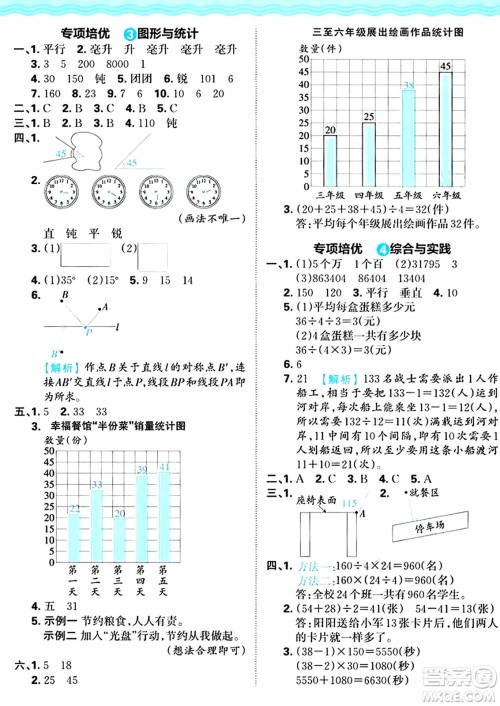 江西人民出版社2024年秋王朝霞培优100分四年级数学上册冀教版答案 江西人民出版社2024年秋王朝霞培优100分四年级数学上册冀教版答案