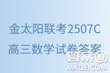 2025届重庆金太阳联考高三9月月考数学试题答案