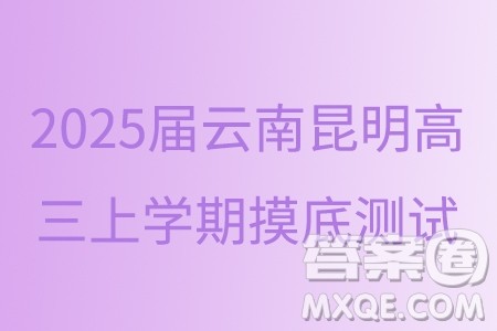 2025届云南昆明高三上学期摸底测试数学试题答案 2025届云南昆明高三上学期摸底测试数学试题答案