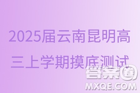 2025届云南昆明高三上学期摸底测试数学试题答案