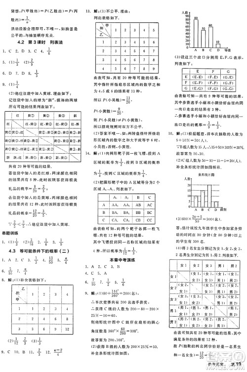 阳光出版社2024年秋全品学练考九年级数学上册苏科版江苏专版答案