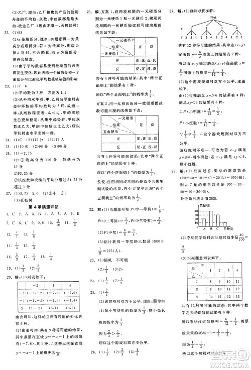 阳光出版社2024年秋全品学练考九年级数学上册苏科版江苏专版答案