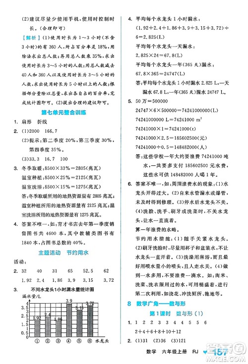 开明出版社2024年秋全品学练考六年级数学上册人教版答案