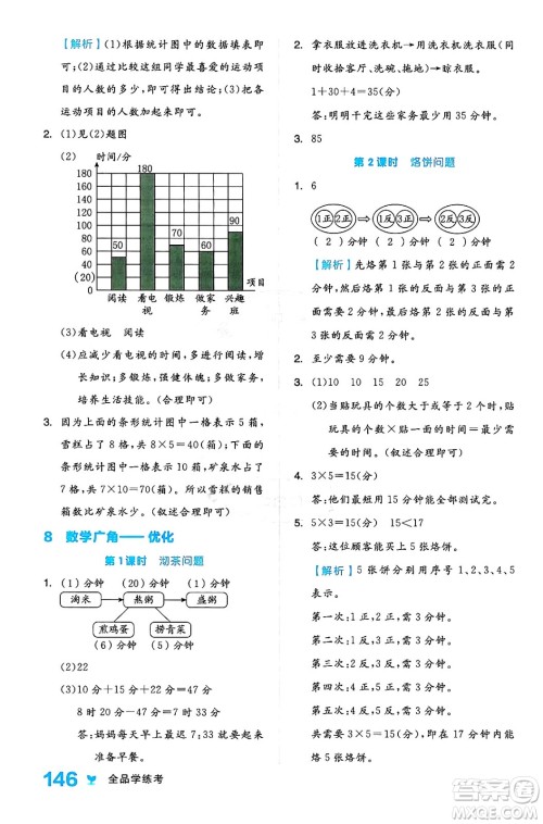 开明出版社2024年秋全品学练考四年级数学上册人教版答案