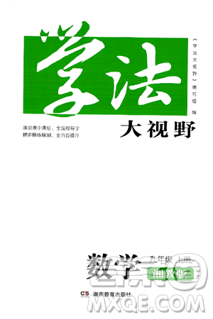 湖南教育出版社2024年秋学法大视野九年级数学上册湘教版答案