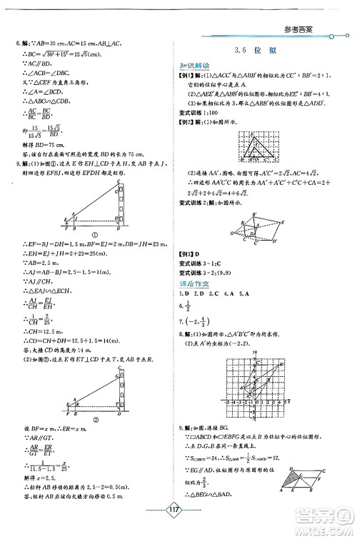 湖南教育出版社2024年秋学法大视野九年级数学上册湘教版答案