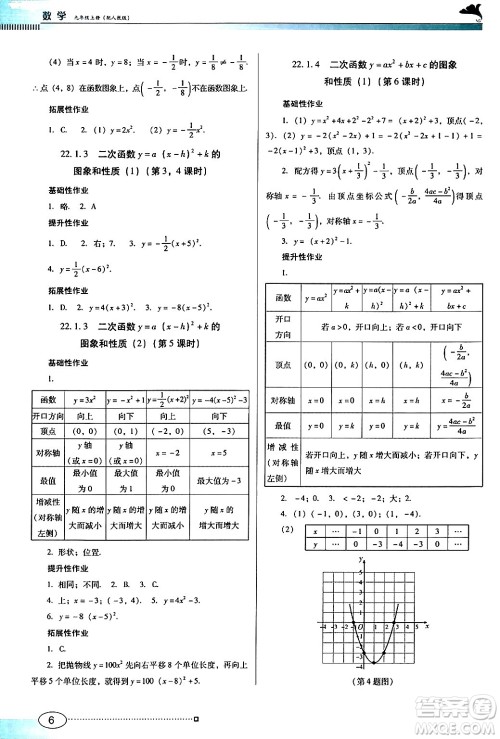 广东教育出版社2024年秋南方新课堂金牌学案九年级数学上册人教版答案