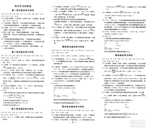 广东教育出版社2024年秋南方新课堂金牌学案九年级化学上册科粤版答案