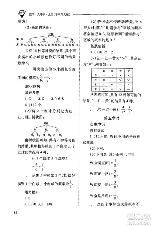 山西教育出版社2024年秋新课程问题解决导学方案九年级数学上册华师版答案 山西教育出版社2024年秋新课程问题解决导学方案九年级数学上册华师版答案