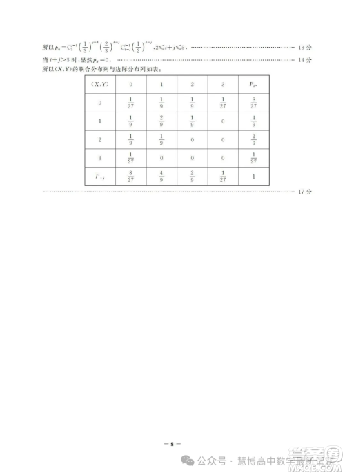 2025届邯郸高三上学期第一次调研考试数学试题答案