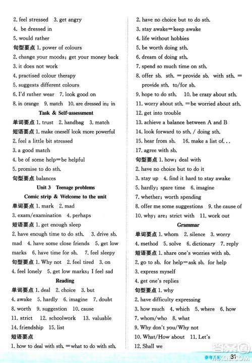安徽教育出版社2024年秋新编基础训练九年级英语上册译林版答案 安徽教育出版社2024年秋新编基础训练九年级英语上册译林版答案