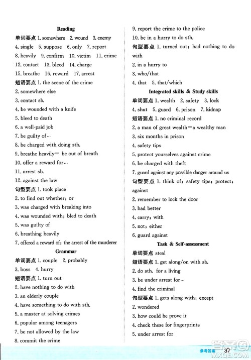 安徽教育出版社2024年秋新编基础训练九年级英语上册译林版答案 安徽教育出版社2024年秋新编基础训练九年级英语上册译林版答案