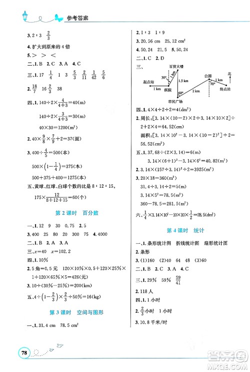 人民教育出版社2024年秋小学同步测控优化设计六年级数学上册人教版福建专版答案 人民教育出版社2024年秋小学同步测控优化设计六年级数学上册人教版福建专版答案