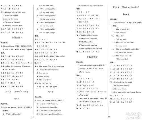 人民教育出版社2024年秋小学同步测控优化设计四年级英语上册人教PEP版增强版三起点答案 人民教育出版社2024年秋小学同步测控优化设计四年级英语上册人教PEP版增强版三起点答案