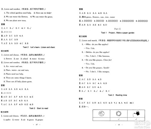 人民教育出版社2024年秋小学同步测控优化设计三年级英语上册人教PEP版增强版三起点答案 人民教育出版社2024年秋小学同步测控优化设计三年级英语上册人教PEP版增强版三起点答案