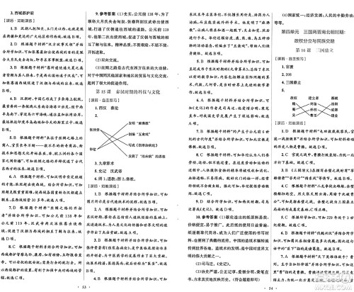 人民教育出版社2024年秋初中同步测控优化设计七年级中国历史上册人教版答案 人民教育出版社2024年秋初中同步测控优化设计七年级中国历史上册人教版答案