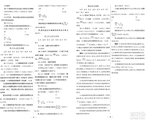 人民教育出版社2024年秋初中同步测控优化设计九年级化学上册人教版答案 人民教育出版社2024年秋初中同步测控优化设计九年级化学上册人教版答案