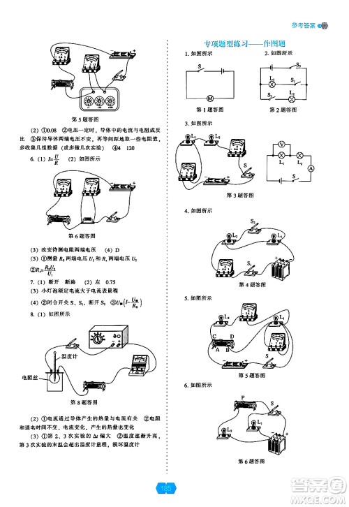 辽海出版社2024年秋新课程能力培养九年级物理上册人教版答案 辽海出版社2024年秋新课程能力培养九年级物理上册人教版答案