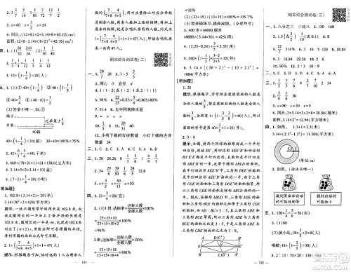 宁夏人民教育出版社2024年秋学霸提优大试卷六年级数学上册青岛版答案